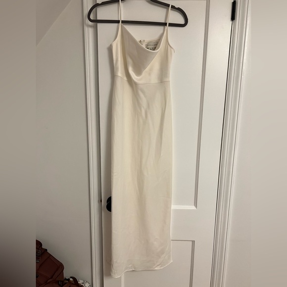 BHLDN Cali Satin Cowl-Neck Midi Slip Dress (US 0) - Picture 3 of 5